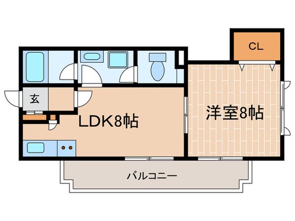 レジデンス・ミラ芦屋(B)の物件間取画像